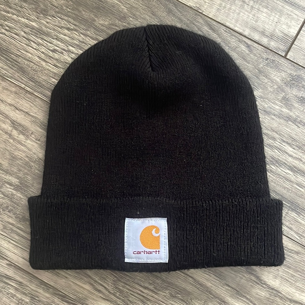 Black Carhartt beanie unisex
